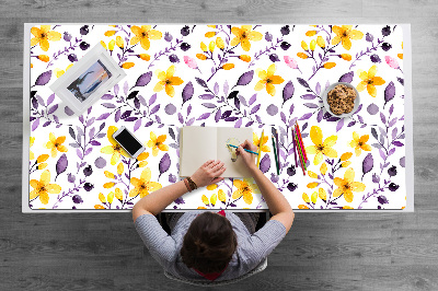 Desk mat abstract flowers