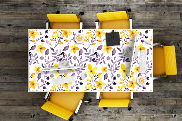 Desk mat abstract flowers