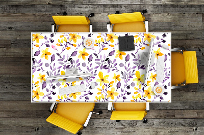 Desk mat abstract flowers