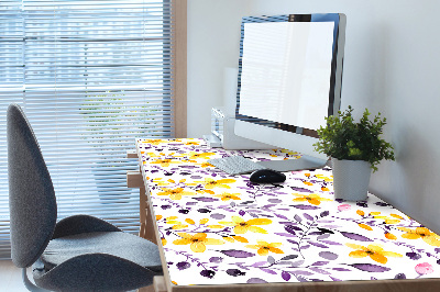 Desk mat abstract flowers