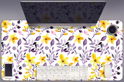 Desk mat abstract flowers