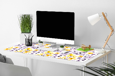 Desk mat abstract flowers