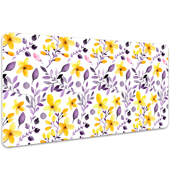 Desk mat abstract flowers