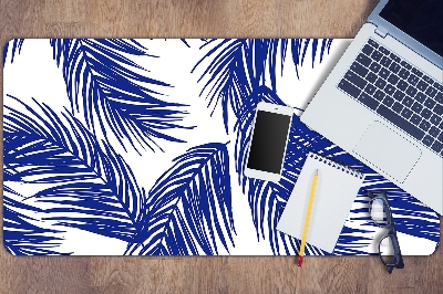 Full desk mat navy leaves