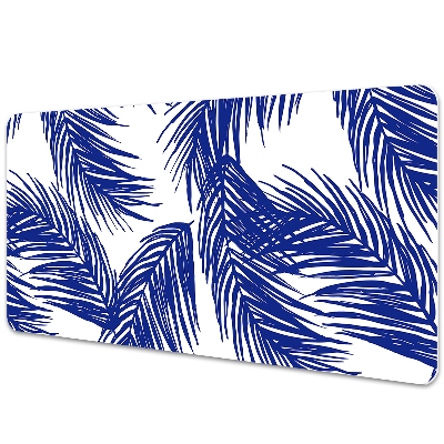 Full desk mat navy leaves