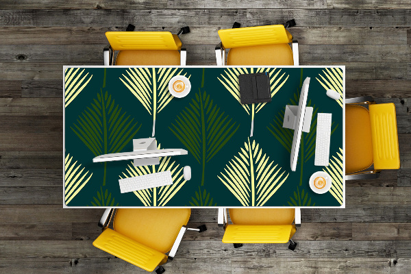 Large desk pad PVC protector palm leaf