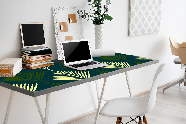 Large desk pad PVC protector palm leaf