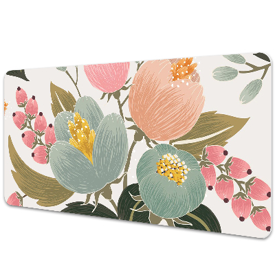 Desk pad painted flowers