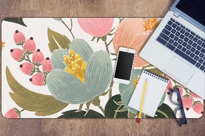 Desk pad painted flowers