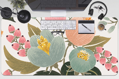 Desk pad painted flowers