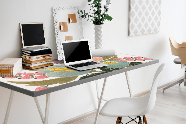 Desk pad painted flowers
