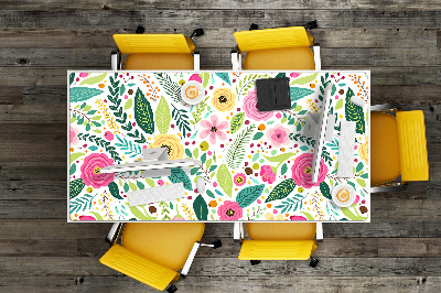 Full desk protector colorful flowers