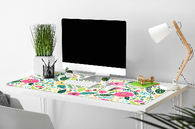 Full desk protector colorful flowers