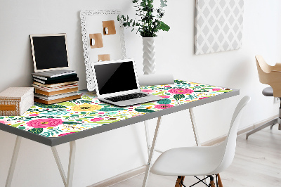 Full desk protector colorful flowers