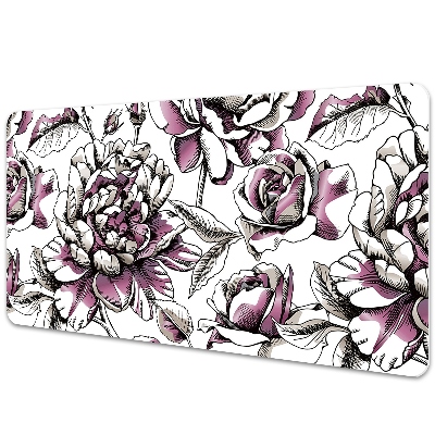 Large desk mat for children Roses