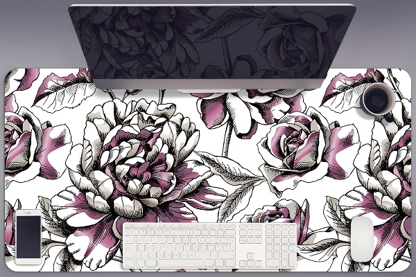 Large desk mat for children Roses