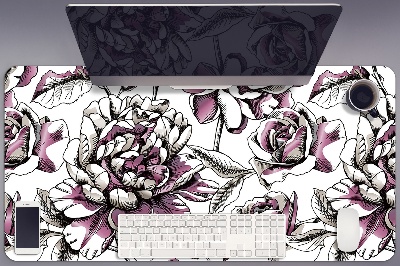 Large desk mat for children Roses