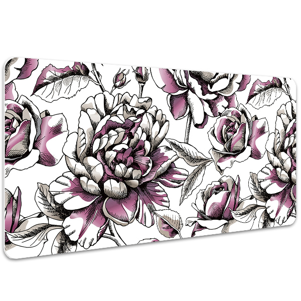 Large desk mat for children Roses
