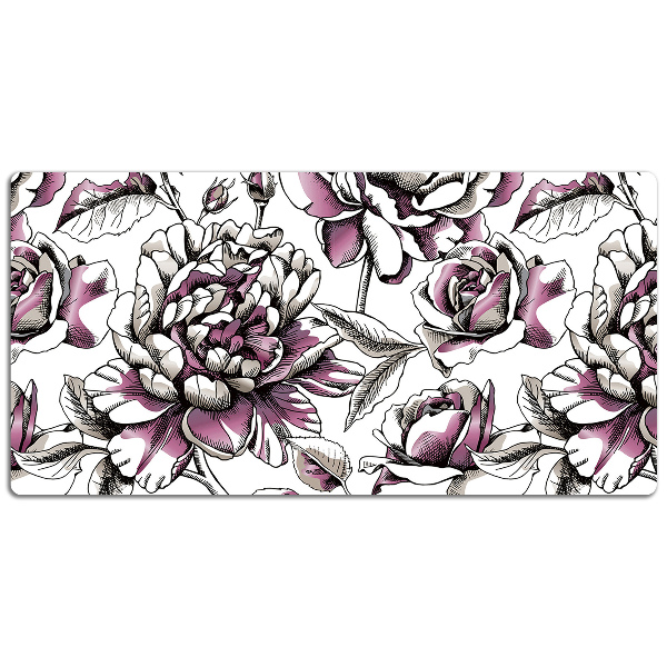 Large desk mat for children Roses