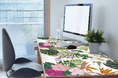 Full desk pad exotic flowers