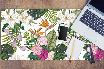 Full desk pad exotic flowers