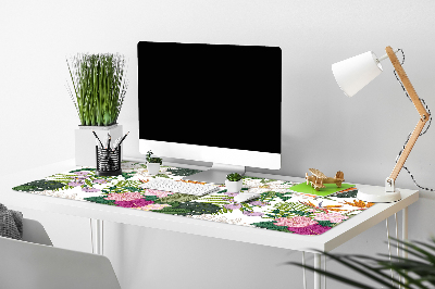 Full desk pad exotic flowers