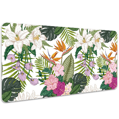 Full desk pad exotic flowers