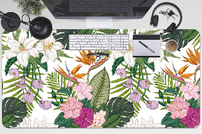 Full desk pad exotic flowers