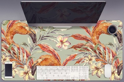 Full desk mat picture Flamingos