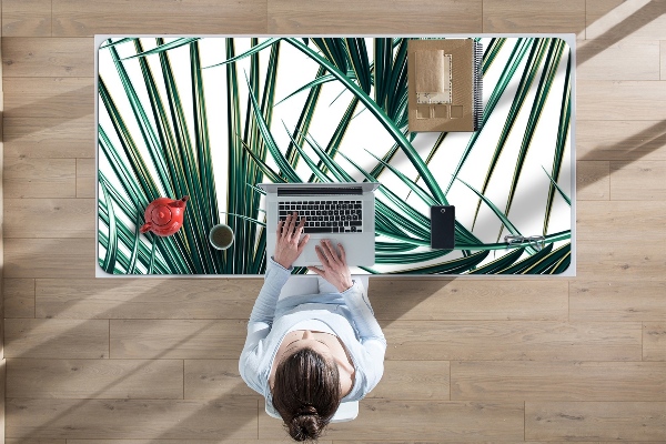 Large desk pad PVC protector palm leaf