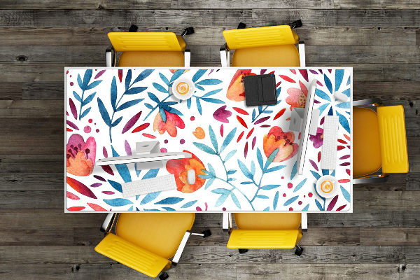 Large desk pad PVC protector vintage Poppies