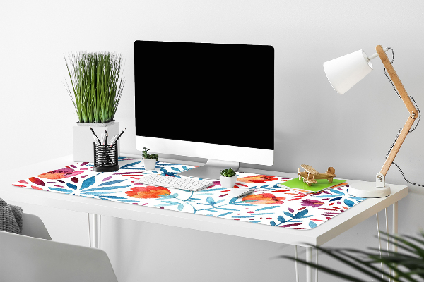 Large desk pad PVC protector vintage Poppies