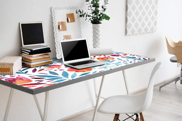 Large desk pad PVC protector vintage Poppies