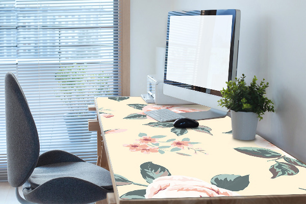 Large desk pad PVC protector Vintage Roses