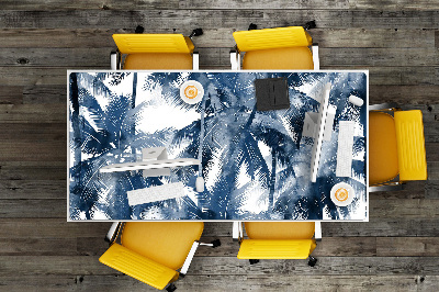 Full desk protector tropical palm trees