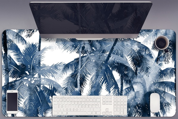 Full desk protector tropical palm trees
