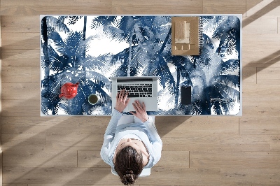 Full desk protector tropical palm trees