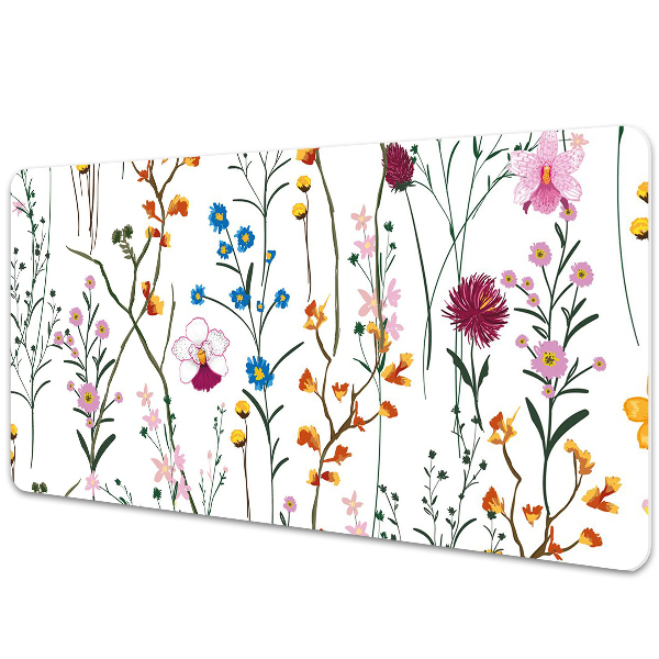 Large desk pad PVC protector Field flowers