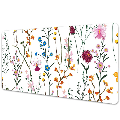 Large desk pad PVC protector Field flowers