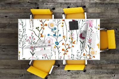 Large desk pad PVC protector Field flowers