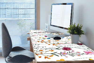 Large desk pad PVC protector Field flowers