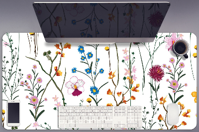 Large desk pad PVC protector Field flowers