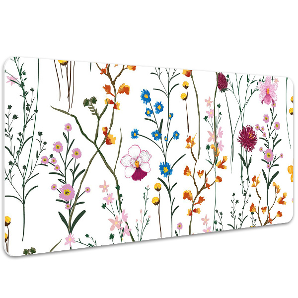 Large desk pad PVC protector Field flowers
