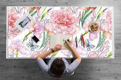 Full desk mat Peonies flowers