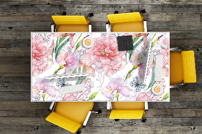 Full desk mat Peonies flowers