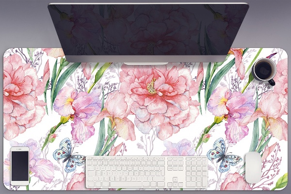 Full desk mat Peonies flowers