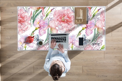 Full desk mat Peonies flowers