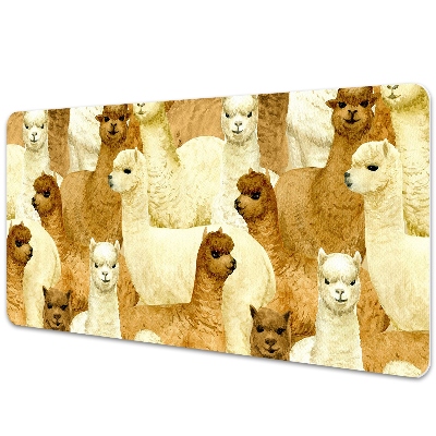 Large desk mat for children Alpacas