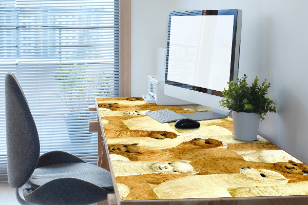 Large desk mat for children Alpacas