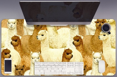 Large desk mat for children Alpacas